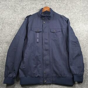 Ween Charm Lightweight Bomber Jacket Mens Size L Navy Blue Utility Softshell Y2K